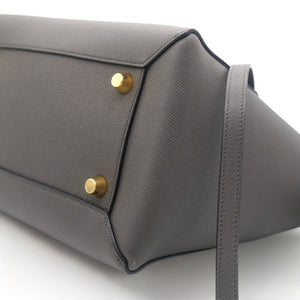 Grained Calfskin Mini Belt Bag Grey