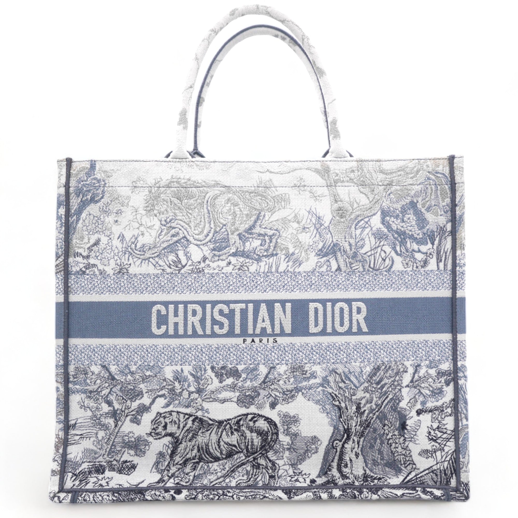 Gradient Blue Toile de Jouy Large Dior Book Tote