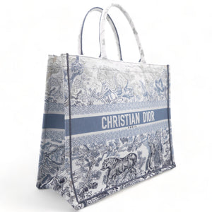 Gradient Blue Toile de Jouy Large Dior Book Tote