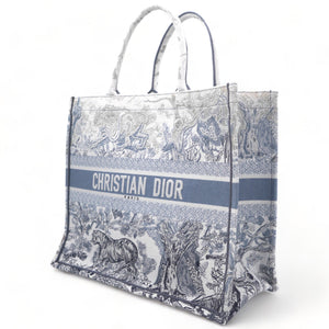 Gradient Blue Toile de Jouy Large Dior Book Tote
