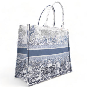 Gradient Blue Toile de Jouy Large Dior Book Tote