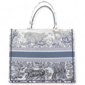 Gradient Blue Toile de Jouy Large Dior Book Tote