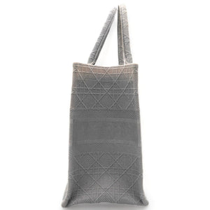 Medium Book Tote Cannage Embroidered Grey