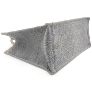 Medium Book Tote Cannage Embroidered Grey