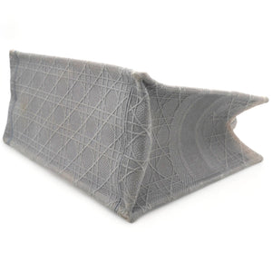 Medium Book Tote Cannage Embroidered Grey