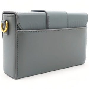 Box Calfskin 30 Montaigne Flap Bag Blue