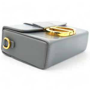 Box Calfskin 30 Montaigne Flap Bag Blue