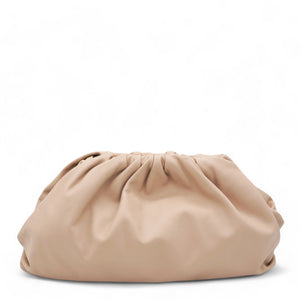 Smooth Butter Calf The Pouch Oversized Clutch Nude