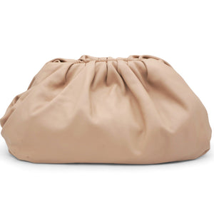Smooth Butter Calf The Pouch Oversized Clutch Nude