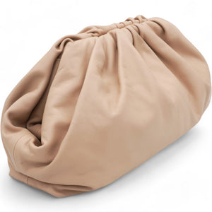 Smooth Butter Calf The Pouch Oversized Clutch Nude