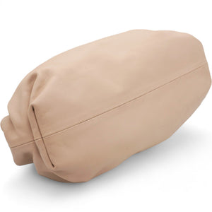 Smooth Butter Calf The Pouch Oversized Clutch Nude