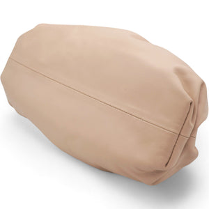 Smooth Butter Calf The Pouch Oversized Clutch Nude