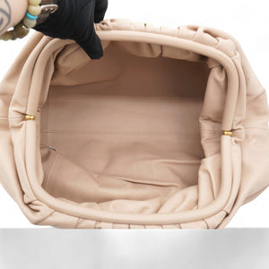 Smooth Butter Calf The Pouch Oversized Clutch Nude