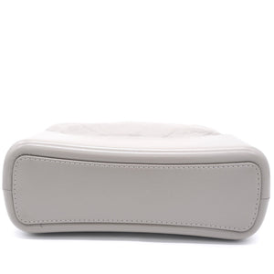 Grey Quilted Aged Calfskin Leather Gabrielle Hobo Bag