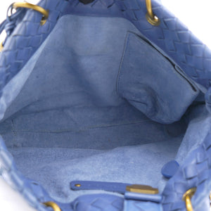 Blue Calf Leather Mini Capri Tote Bag