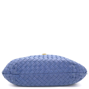 Blue Calf Leather Mini Capri Tote Bag