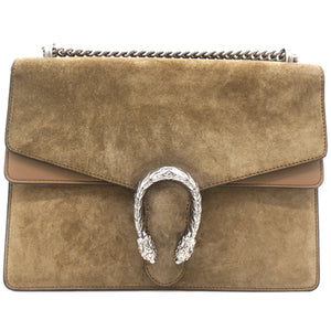 Beige Suede Large Dionysus Shoulder Bag