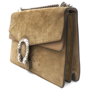 Beige Suede Large Dionysus Shoulder Bag