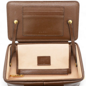GG Supreme Monogram Mini Clasp Bag Beige Brown