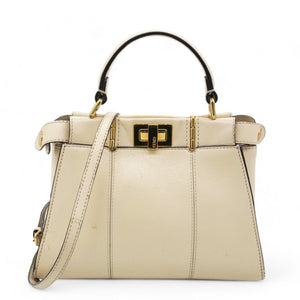 Agnello Old Shine Medium Peekaboo Iconic Satchel Camelia