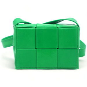 Lambskin Maxi Intrecciato Extra Mini Cassette Crossbody Bag Parakeet