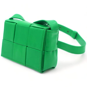 Lambskin Maxi Intrecciato Extra Mini Cassette Crossbody Bag Parakeet