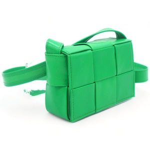 Lambskin Maxi Intrecciato Extra Mini Cassette Crossbody Bag Parakeet