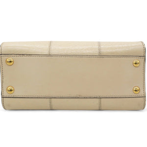 Agnello Old Shine Medium Peekaboo Iconic Satchel Camelia