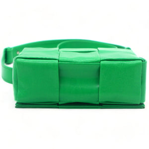 Lambskin Maxi Intrecciato Extra Mini Cassette Crossbody Bag Parakeet