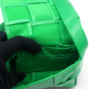 Lambskin Maxi Intrecciato Extra Mini Cassette Crossbody Bag Parakeet