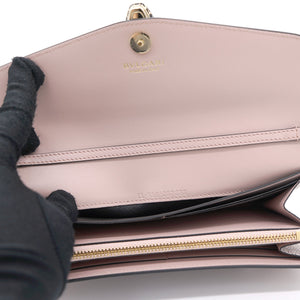 Pink/Gold Karung Serpenti Forever Clutch Bag