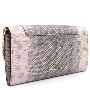 Pink/Gold Karung Serpenti Forever Clutch Bag