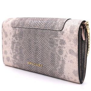 Pink/Gold Karung Serpenti Forever Clutch Bag