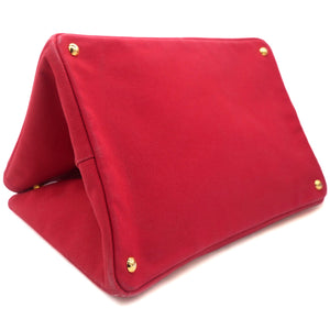 Denim Large Canapa Logo Tote Rosso