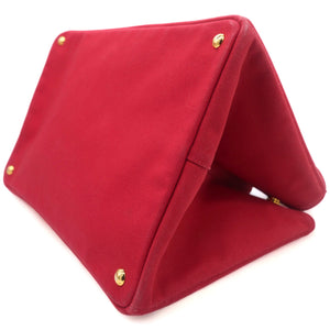 Denim Large Canapa Logo Tote Rosso