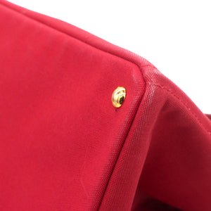 Denim Large Canapa Logo Tote Rosso
