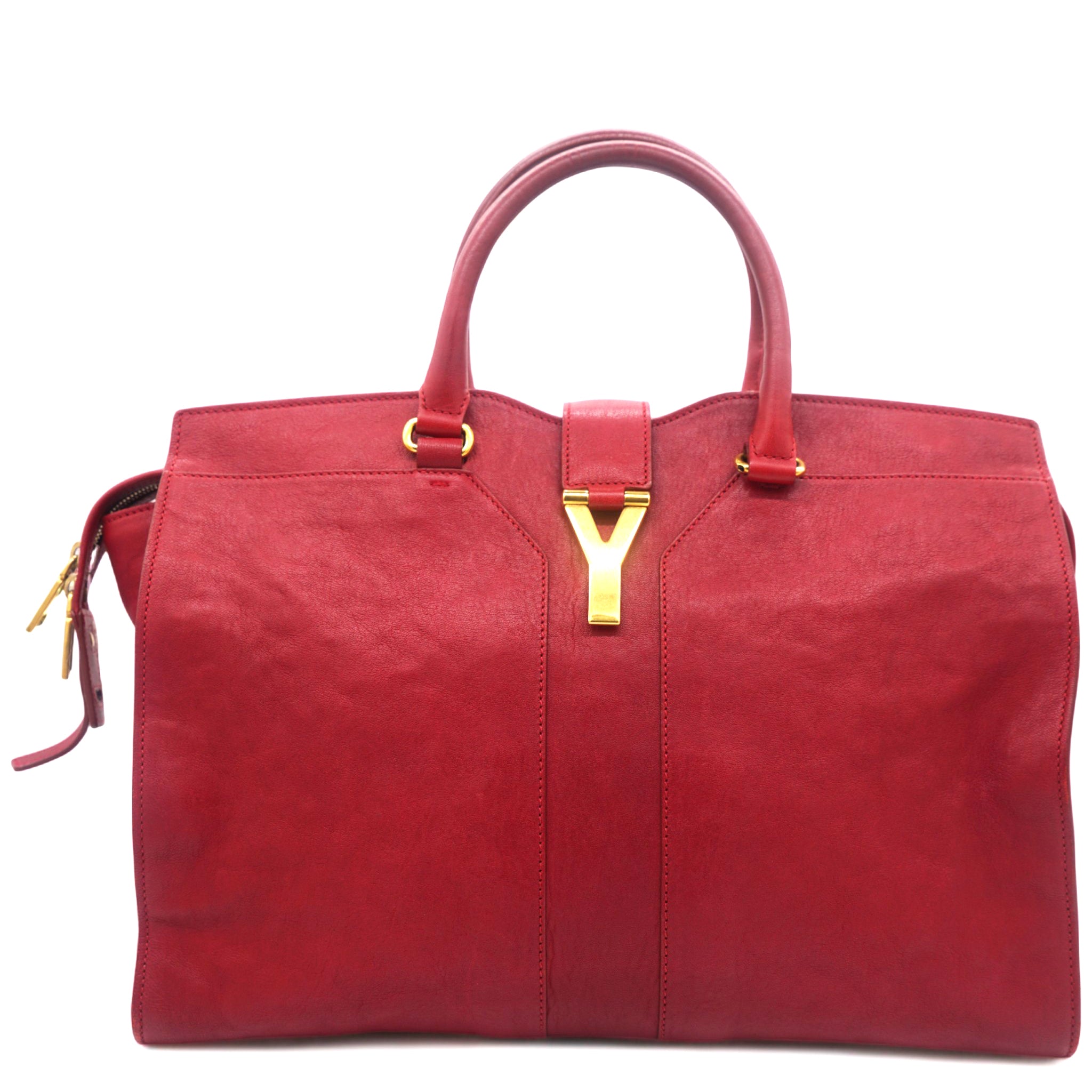 Paris Red Leather Medium Cabas Chyc Tote