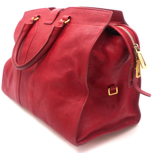 Paris Red Leather Medium Cabas Chyc Tote