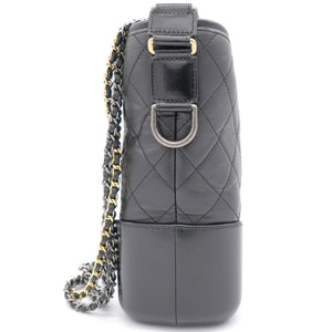 Black Quilted Leather Medium Gabrielle Hobo