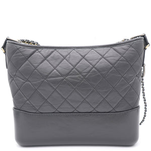 Black Quilted Leather Medium Gabrielle Hobo