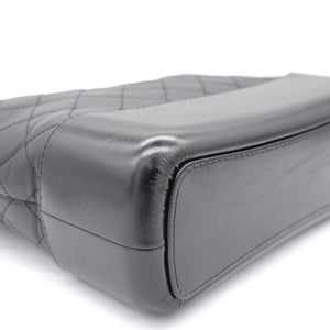 Black Quilted Leather Medium Gabrielle Hobo