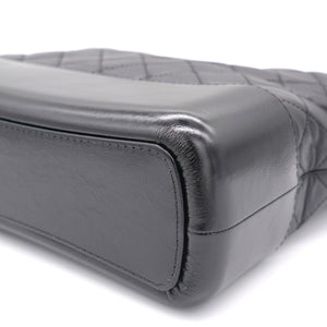 Black Quilted Leather Medium Gabrielle Hobo
