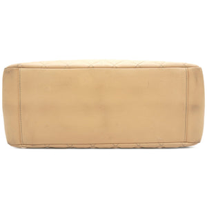 Caviar Quilted Grand Shopping Tote GST Beige Clair