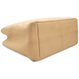 Caviar Quilted Grand Shopping Tote GST Beige Clair