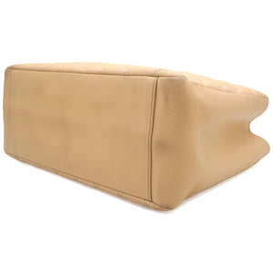 Caviar Quilted Grand Shopping Tote GST Beige Clair