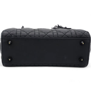 Ultra Matte Calfskin Cannage Small My ABCDior Lady Dior Black