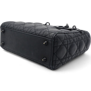 Ultra Matte Calfskin Cannage Small My ABCDior Lady Dior Black