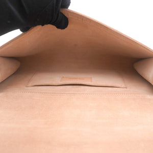 Light Pink Leather Ligne Y Clutch Bag