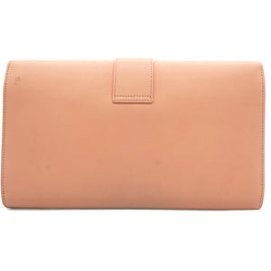 Light Pink Leather Ligne Y Clutch Bag