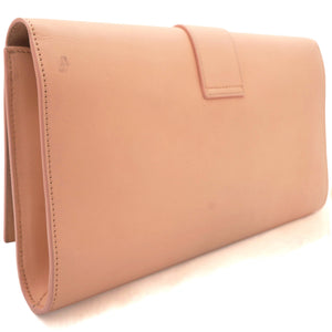 Light Pink Leather Ligne Y Clutch Bag